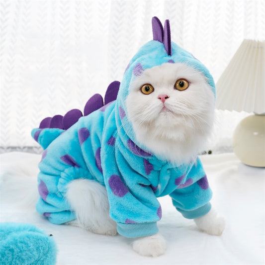 Warm Pet Jumpsuit - Adorable Blue Monster Costume