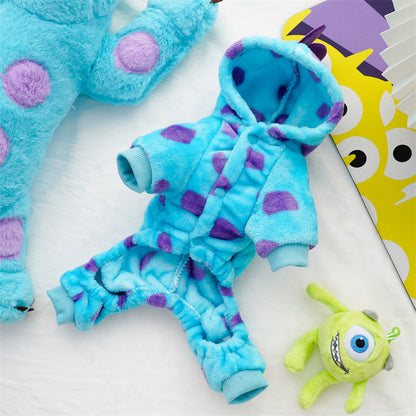 Warm Pet Jumpsuit - Adorable Blue Monster Costume