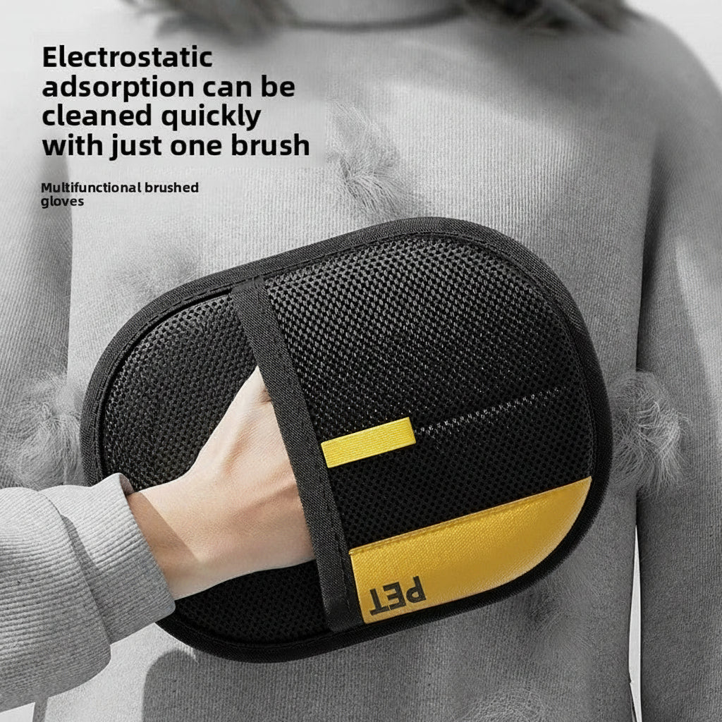 Pet Hair Removal Glove Electrostatic adsorption can be cleaned quickly with just one brush