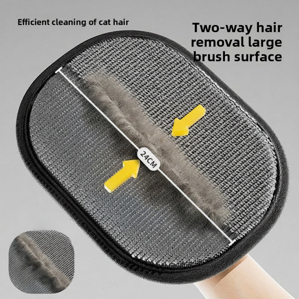 Efficient cleaning of cat hair  Two-way hair removal large brush surface