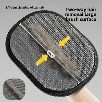 Efficient cleaning of cat hair  Two-way hair removal large brush surface