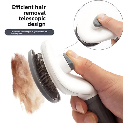 Professional Pet Grooming Comb with Self-Cleaning