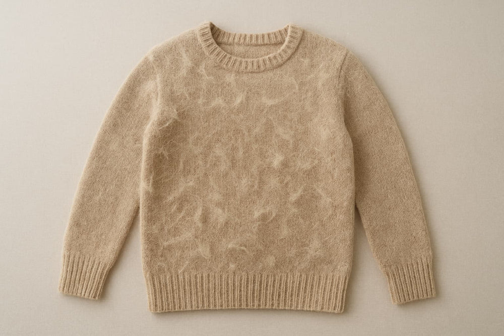 Sweater in pet hair of cats and dogs