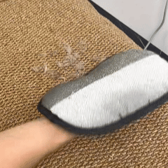 Pet hair removal glove for carpet cleaning